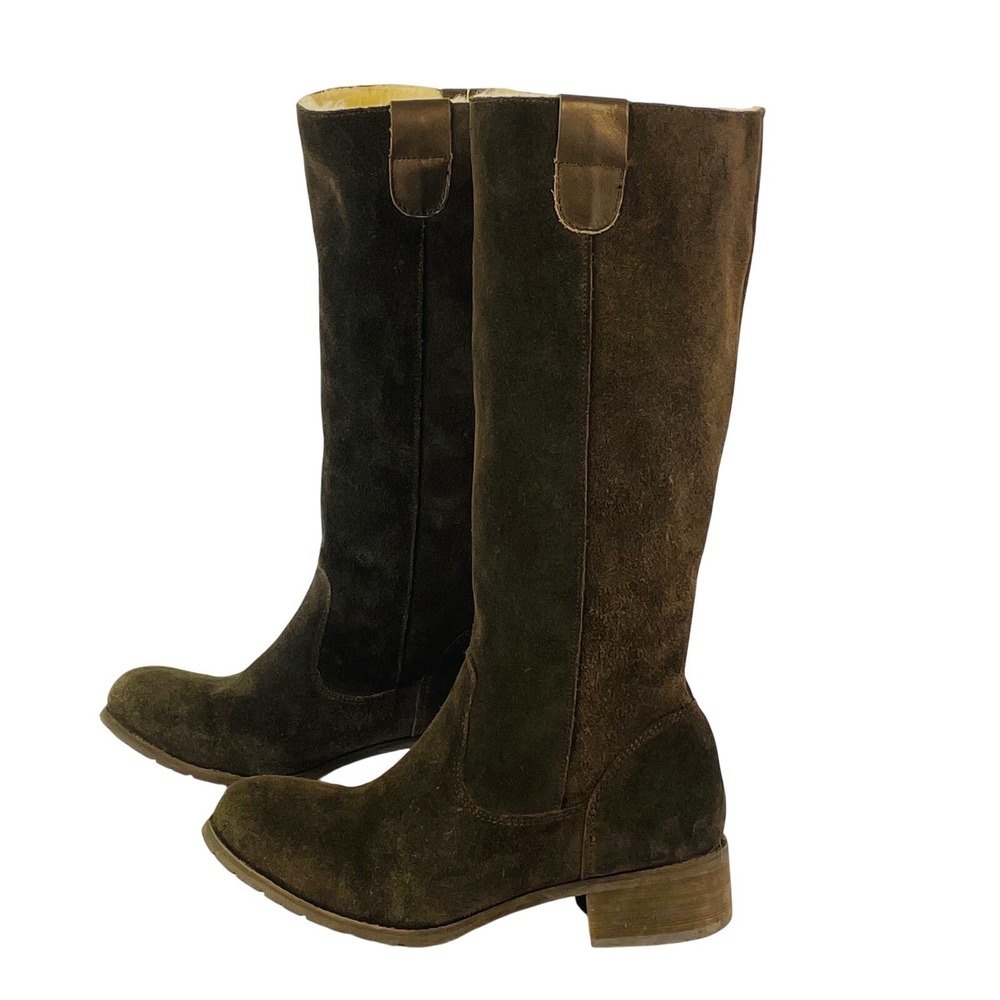 Booroo Suede Tall Riding Boot Wool Lining Women's fits 7 listed‎ as 8 (READ)